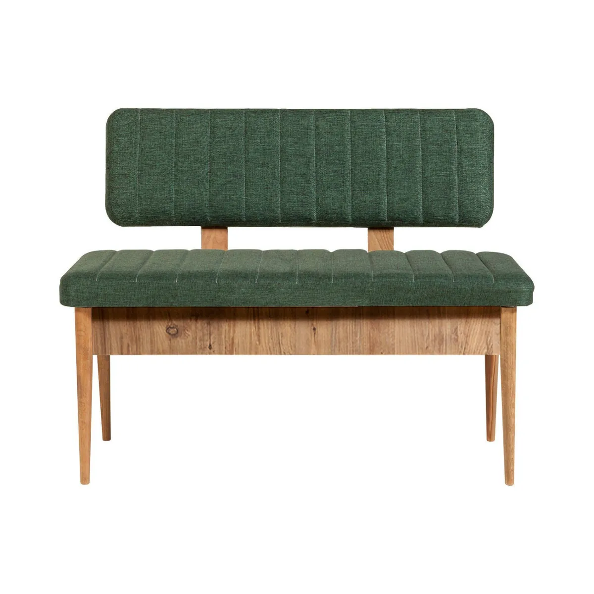 Panche > Dmora Panca Marrone Quercia Verde Peso Supportato 150 kg Colore Struttura Verde 110x40x85h cm, Altezza Seduta 48 cm - Salento Verde, Marrone Quercia