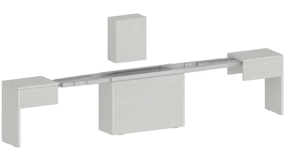 Panca moderna estensibile bianca 290x25x45h cm - Yutu