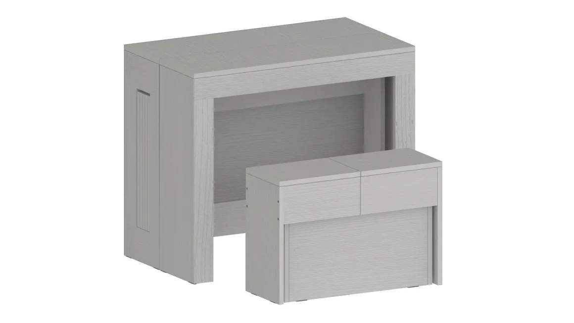 Panca moderna estensibile bianca 290x25x45h cm - Yutu