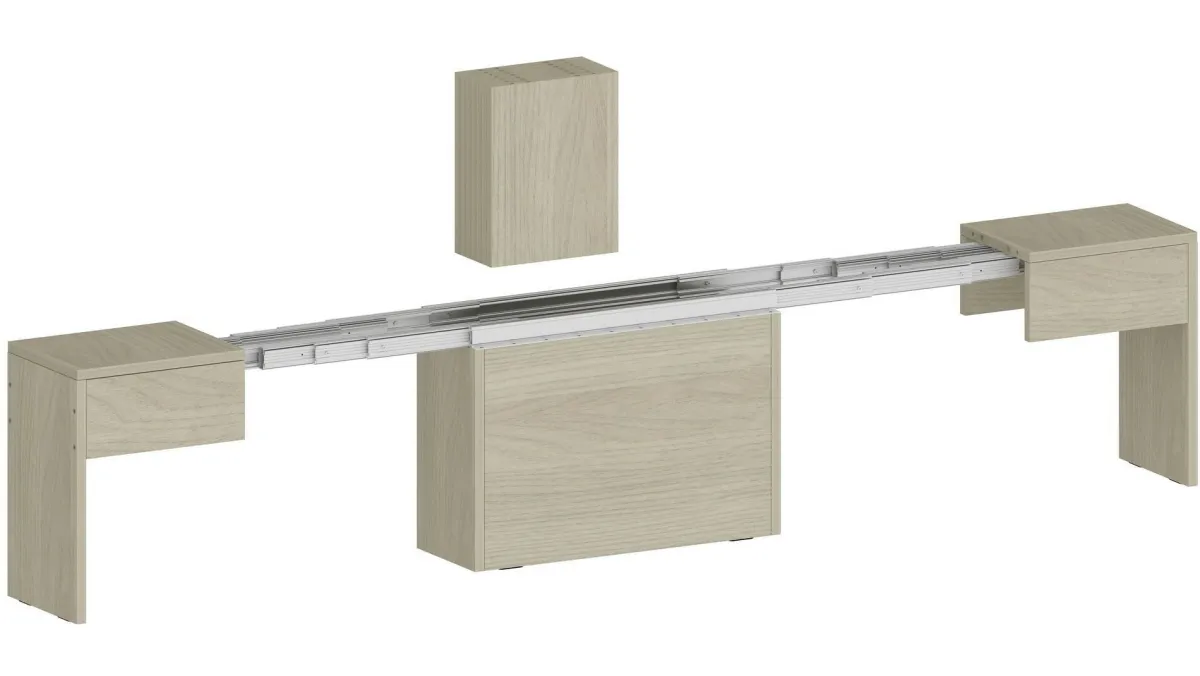 Panche > Dmora Panca olmo estensibile 290x25x45h cm - Yutu Marrone Olmo