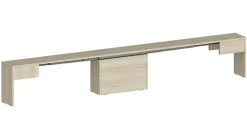 Panche > Dmora Panca olmo estensibile 290x25x45h cm - Yutu Marrone Olmo