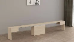 Panche > Dmora Panca olmo estensibile 290x25x45h cm - Yutu Marrone Olmo