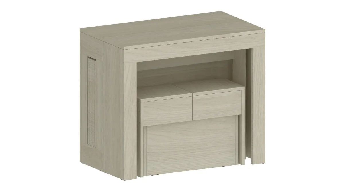 Panche > Dmora Panca olmo estensibile 290x25x45h cm - Yutu Marrone Olmo