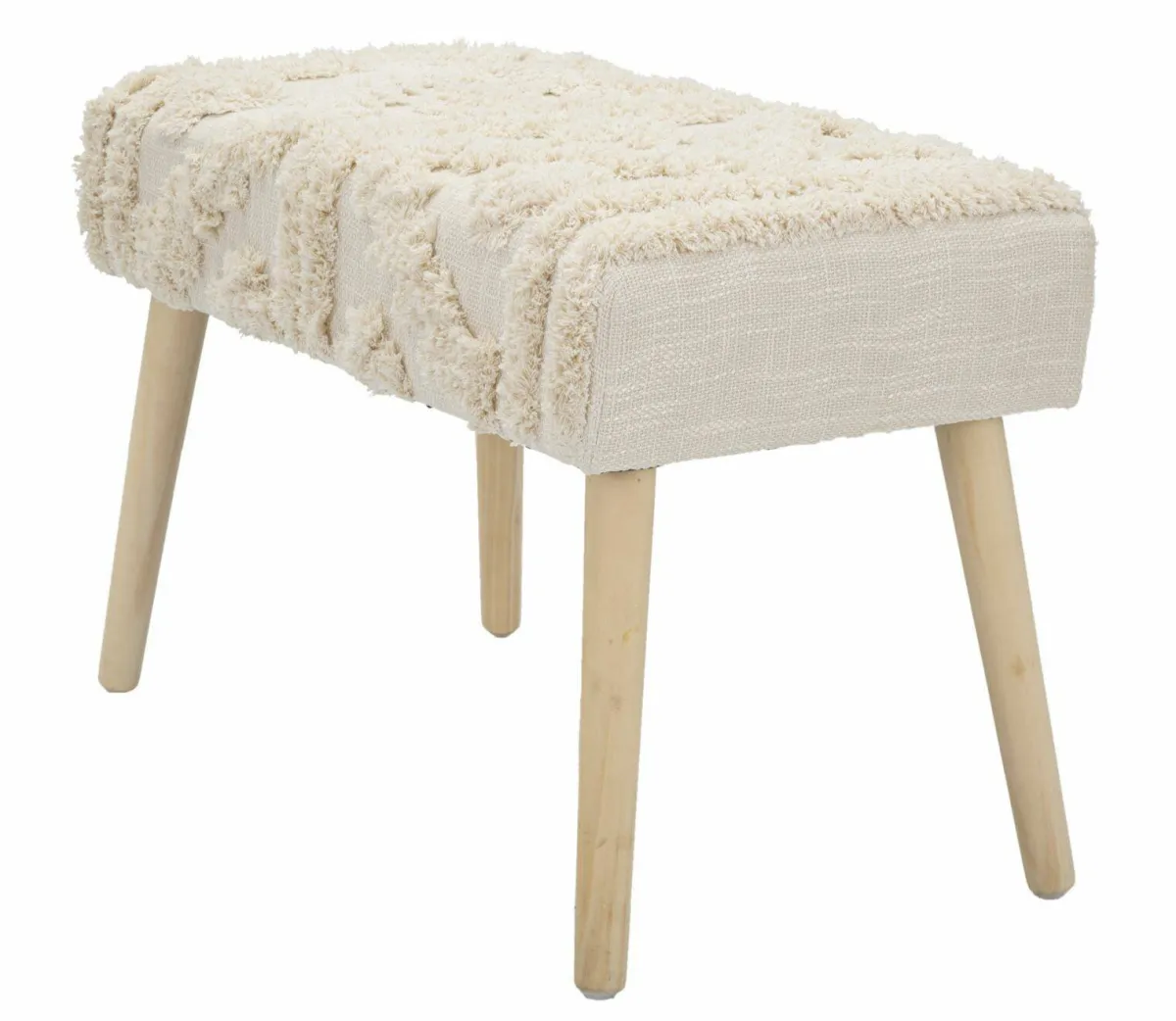 Panche > Dmora Panca piccola bianca 66x34x42h cm - Art Bianco