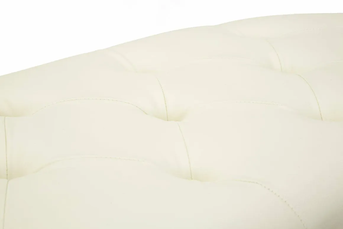 Panca shabby bianca e oro 120x40x43h cm - Golfo