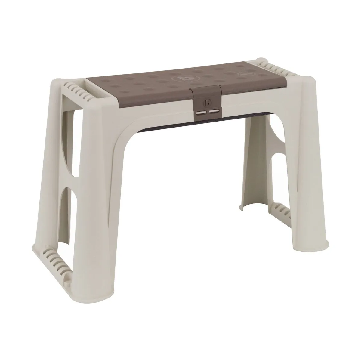 Panchine|Outdoor > Dmora Panchina da esterno Barry, 58x29h37 cm, e Marrone Beige