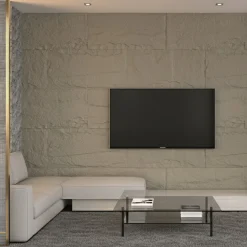 Pannelli Decorativi > Dmora Pannello Decorativo set da 20, Facile da Tagliare, Facile da Installare Texture Realistica 60x3 cm, Isolante Acustico Buona Isolazione Grigio Cemento