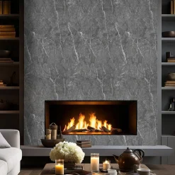 Pannelli Decorativi > Dmora Pannello Decorativo set da 10, Facile da Tagliare, Facile da Installare Texture Realistica 60x3 cm, Isolante Acustico Buona Isolazione Grigio Marrone