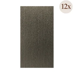 Pannello Decorativo Nero Ossidiana set da 12, Facile da Tagliare, Facile da Installare Texture Realistica 60x2.5 cm, - Torriana