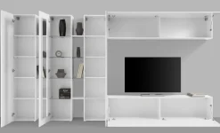 Parete Attrezzata Bianco 20 Ripiani Modulabile 320x30x180h cm, 19 Vani - Bellino
