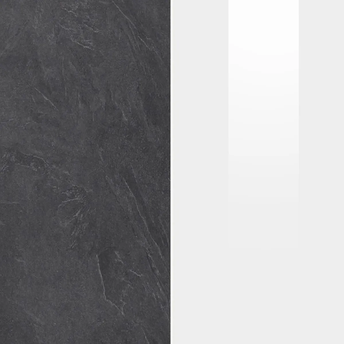 Pareti Attrezzate > Dmora Parete Attrezzata Grigio Ardesia Bianco Lucido 8 Ripiani 5 Ante 245x40x191.2h cm, Apertura Battente - Galatina Bianco Lucido, Grigio Ardesia