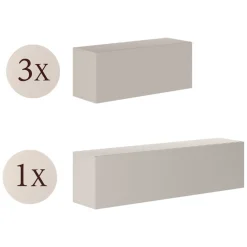 Pareti Attrezzate > Dmora Parete Attrezzata in Legno Nobilitato Beige Beige Cashmere