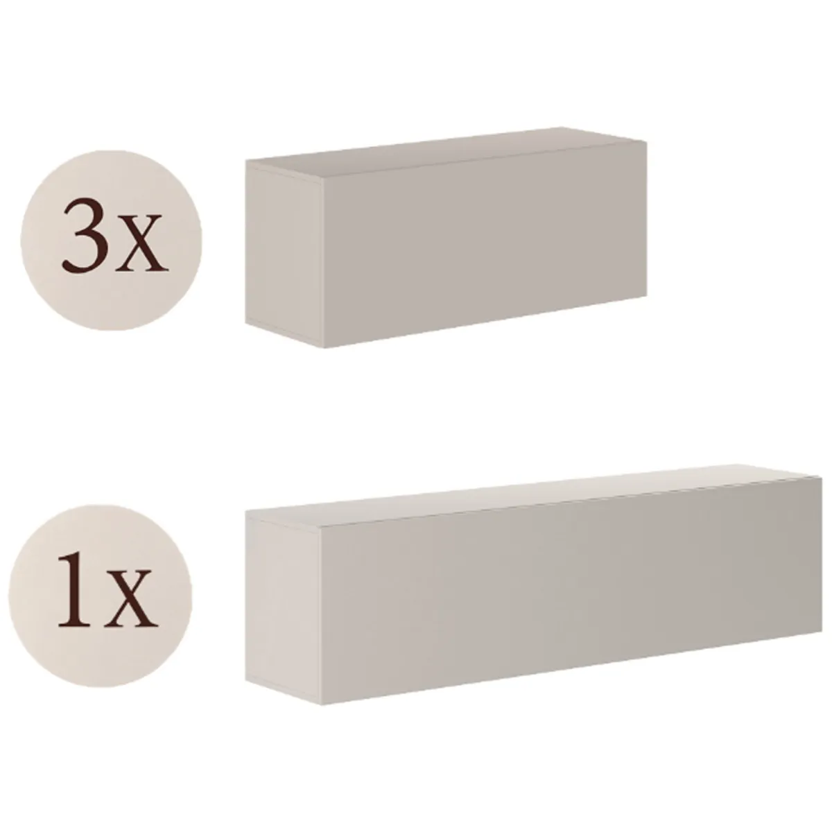 Pareti Attrezzate > Dmora Parete Attrezzata in Legno Nobilitato Beige Beige Cashmere