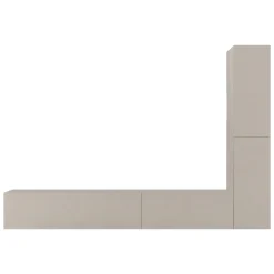 Pareti Attrezzate > Dmora Parete Attrezzata in Legno Nobilitato Beige Beige Cashmere