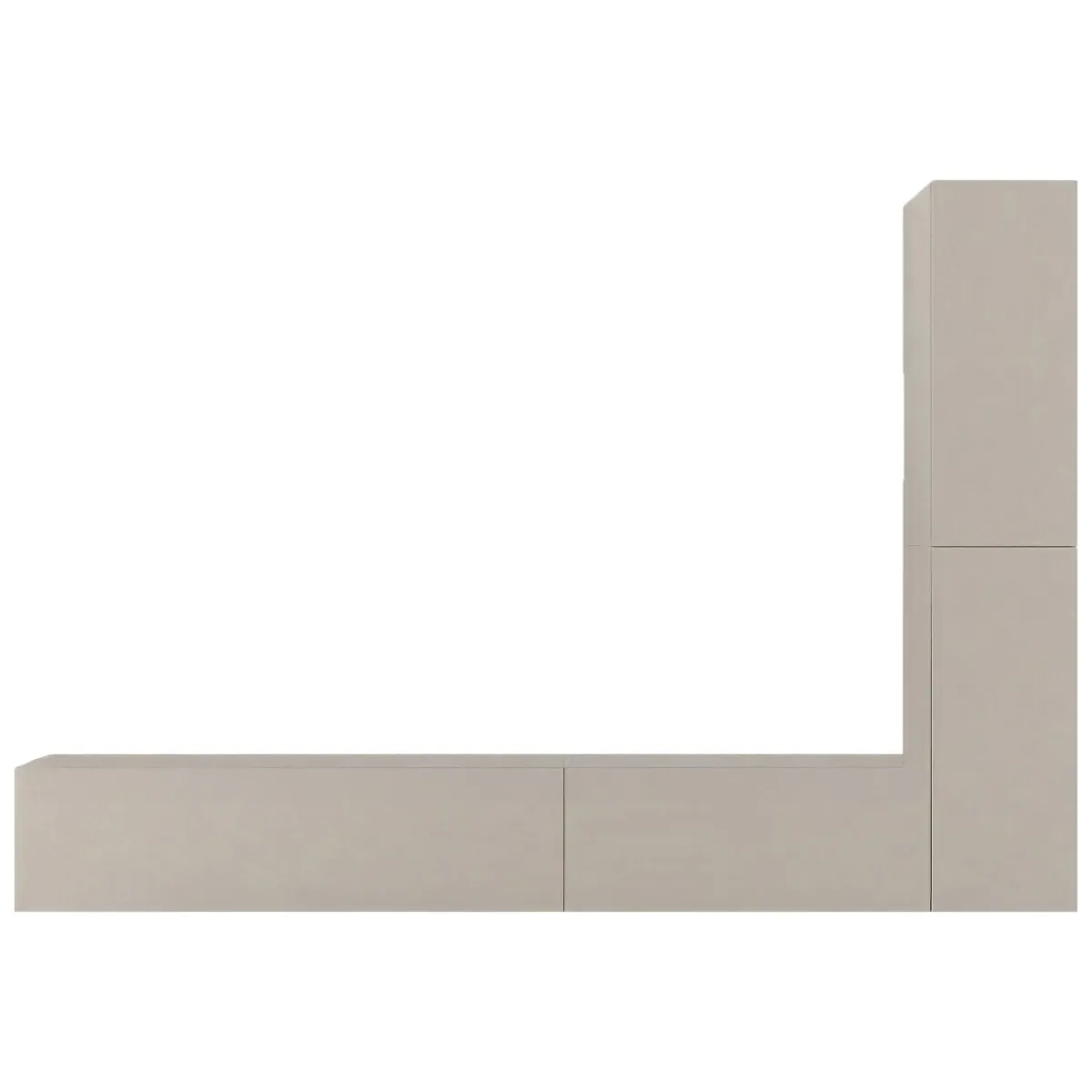 Pareti Attrezzate > Dmora Parete Attrezzata in Legno Nobilitato Beige Beige Cashmere