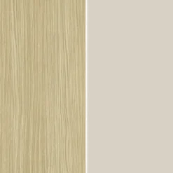 Parete Attrezzata Marrone Acero Beige Cashmere 8 Ripiani 5 Ante 245x40x191.2h cm, Apertura Battente - Galatina