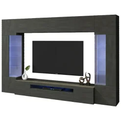 Parete attrezzata modulabile 290cm antracite - Arga