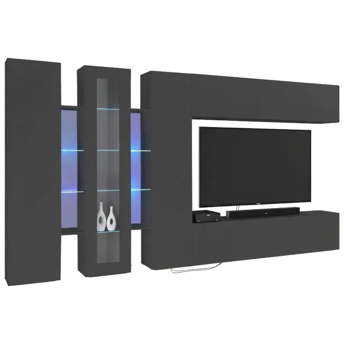Parete salotto smart 320cm antracite - Bellino