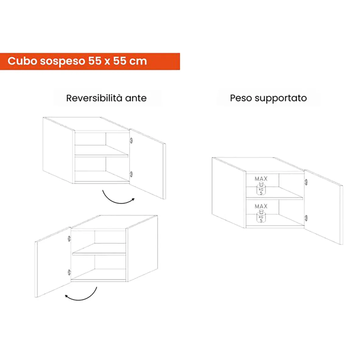 Parete salotto smart 262cm ardesia e grigia scuro - Douglas