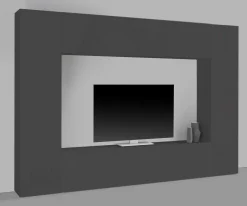 Salotto|Pareti Attrezzate > Dmora Parete soggiorno multifunzione 270cm antracite e rovere - Austis Marrone Rovere, Nero Antracite
