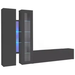 Parete soggiorno smart 280cm antracite - Arin