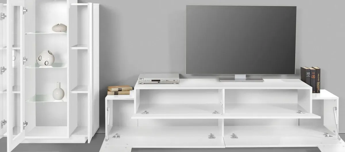 Salotto > Dmora Parete soggiorno smart 280cm bianca - Maja Bianco