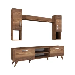Pareti Attrezzate > Dmora Parete soggiorno smart 180cm noce - Tino Marrone Noce