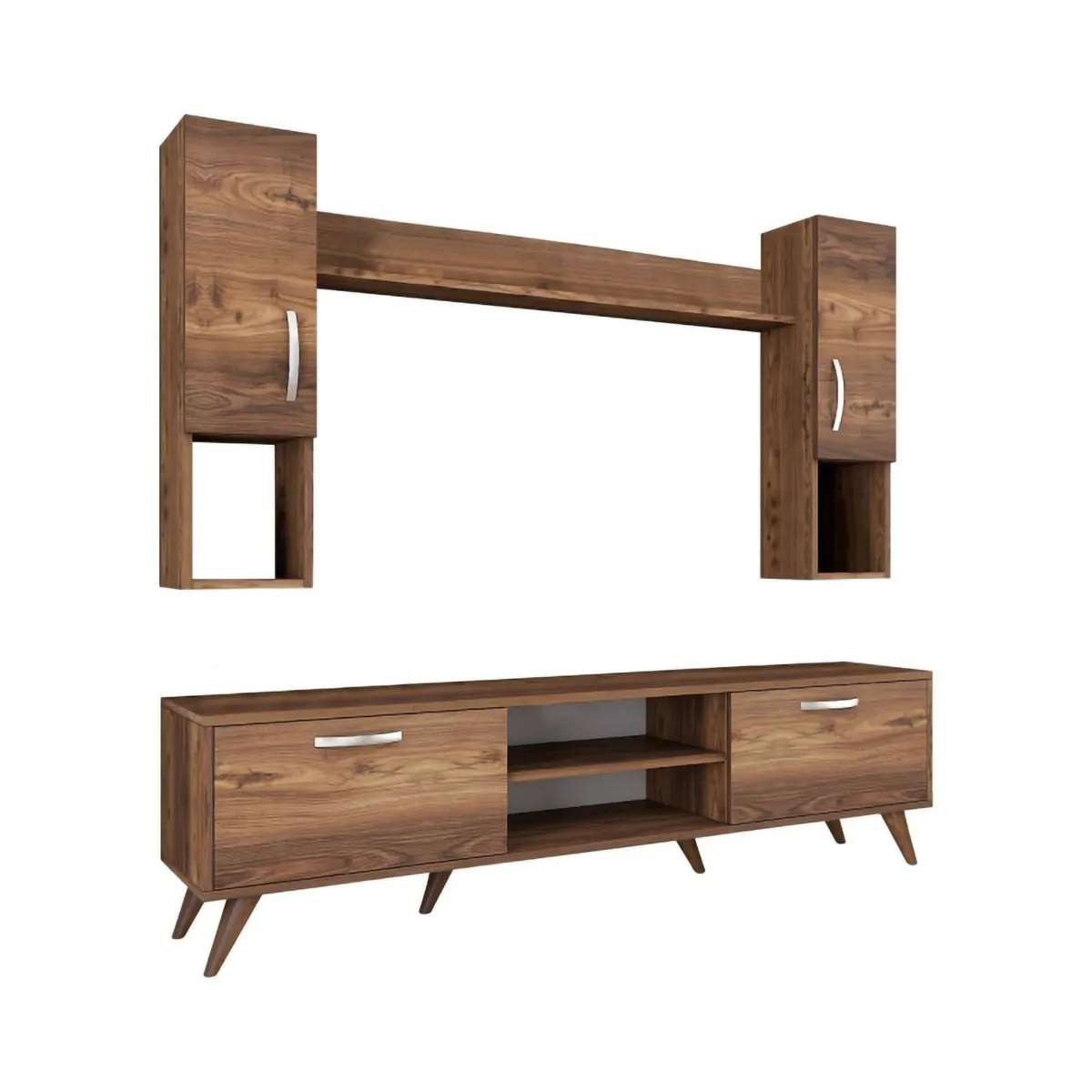 Pareti Attrezzate > Dmora Parete soggiorno smart 180cm noce - Tino Marrone Noce
