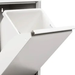 Cucina > Dmora Pattumiera Anella, 60x25h92 cm, Bianco