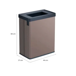 Pattumiere > Dmora Pattumiera aperta 54 L 44x27x69h cm - Longueuil Marrone