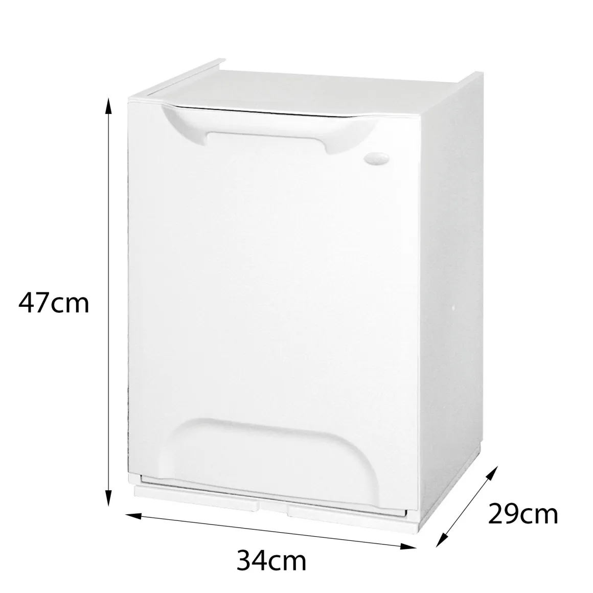 Pattumiera Bianco Capacità 15 lt un Cestino 34x29x47h cm, Cestino Estraibile Made in Italy - Dorothy