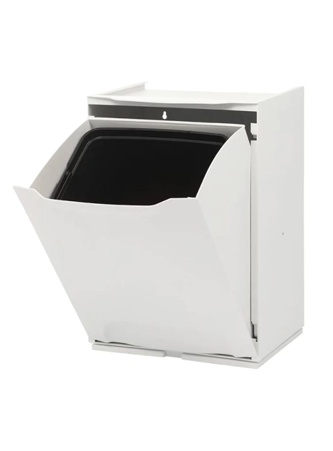 Pattumiera Bianco Capacità 15 lt un Cestino 34x29x47h cm, Cestino Estraibile Made in Italy - Dorothy