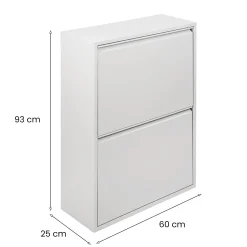 Pattumiere > Dmora Pattumiera Capacità 72 (18 per Secchio) Fissaggio a Muro Opzionale 60x25x93h cm, 4 Cestini - Anukhatun Bianco