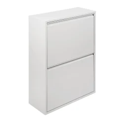 Pattumiere > Dmora Pattumiera Capacità 72 (18 per Secchio) Fissaggio a Muro Opzionale 60x25x93h cm, 4 Cestini - Anukhatun Bianco
