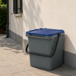 Cucina|Pattumiere > Dmora Pattumiera Capacità 34 lt un Cestino 40x31x39h cm, Made in Italy - Foscas Blu
