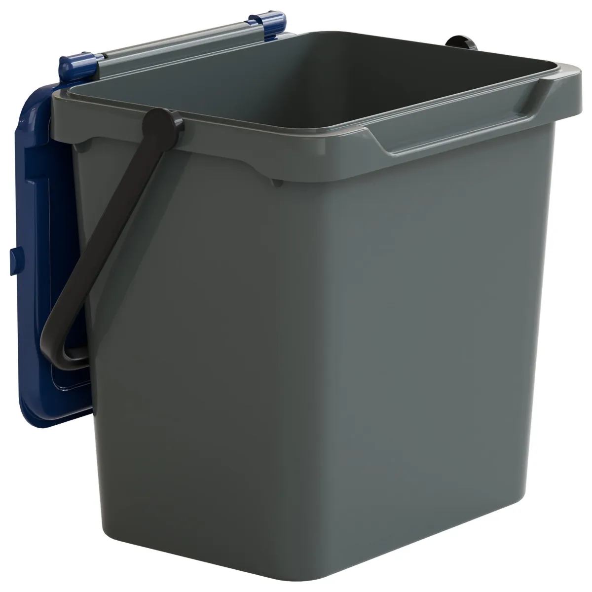 Cucina|Pattumiere > Dmora Pattumiera Capacità 34 lt un Cestino 40x31x39h cm, Made in Italy - Foscas Blu