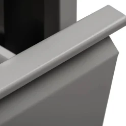 Pattumiera Grigio Capacità 72 (18 per Secchio) Fissaggio a Muro Opzionale 60x25x93h cm, 4 Cestini - Anukhatun