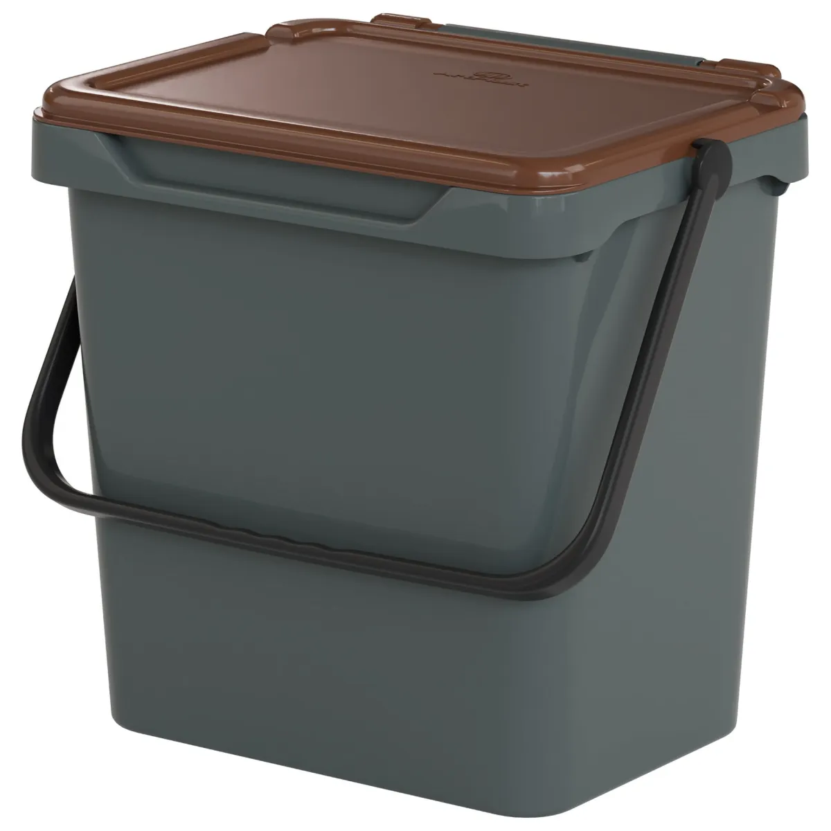 Cucina|Pattumiere > Dmora Pattumiera Capacità 36 lt un Cestino 40x31x39h cm, Made in Italy - Foscas Marrone