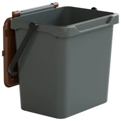 Cucina|Pattumiere > Dmora Pattumiera Capacità 36 lt un Cestino 40x31x39h cm, Made in Italy - Foscas Marrone