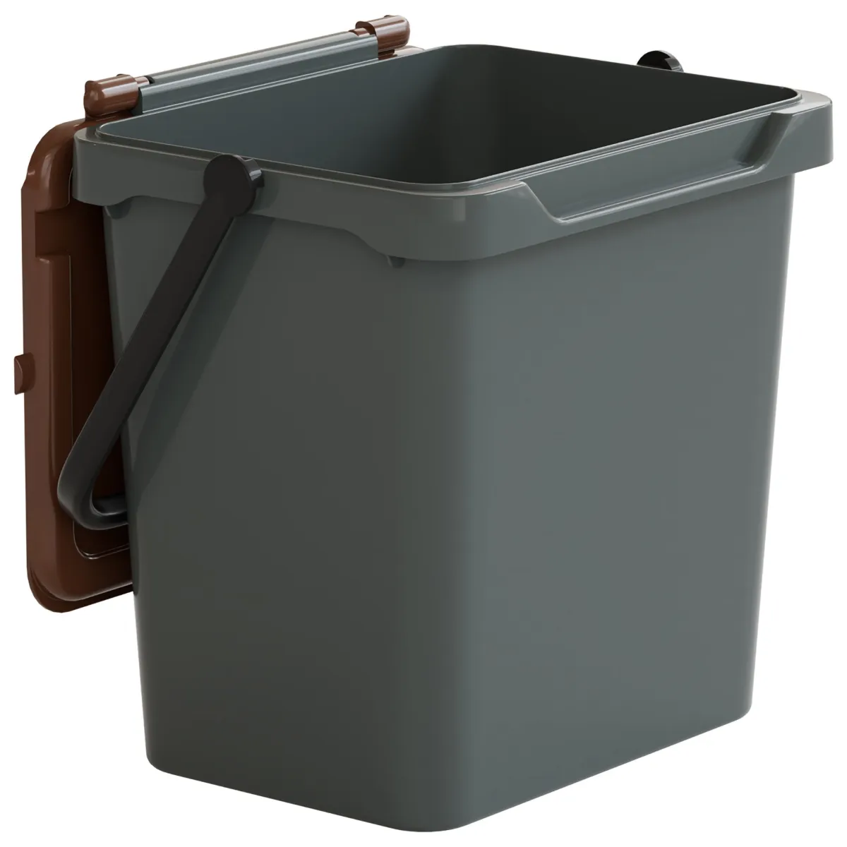 Cucina|Pattumiere > Dmora Pattumiera Capacità 36 lt un Cestino 40x31x39h cm, Made in Italy - Foscas Marrone