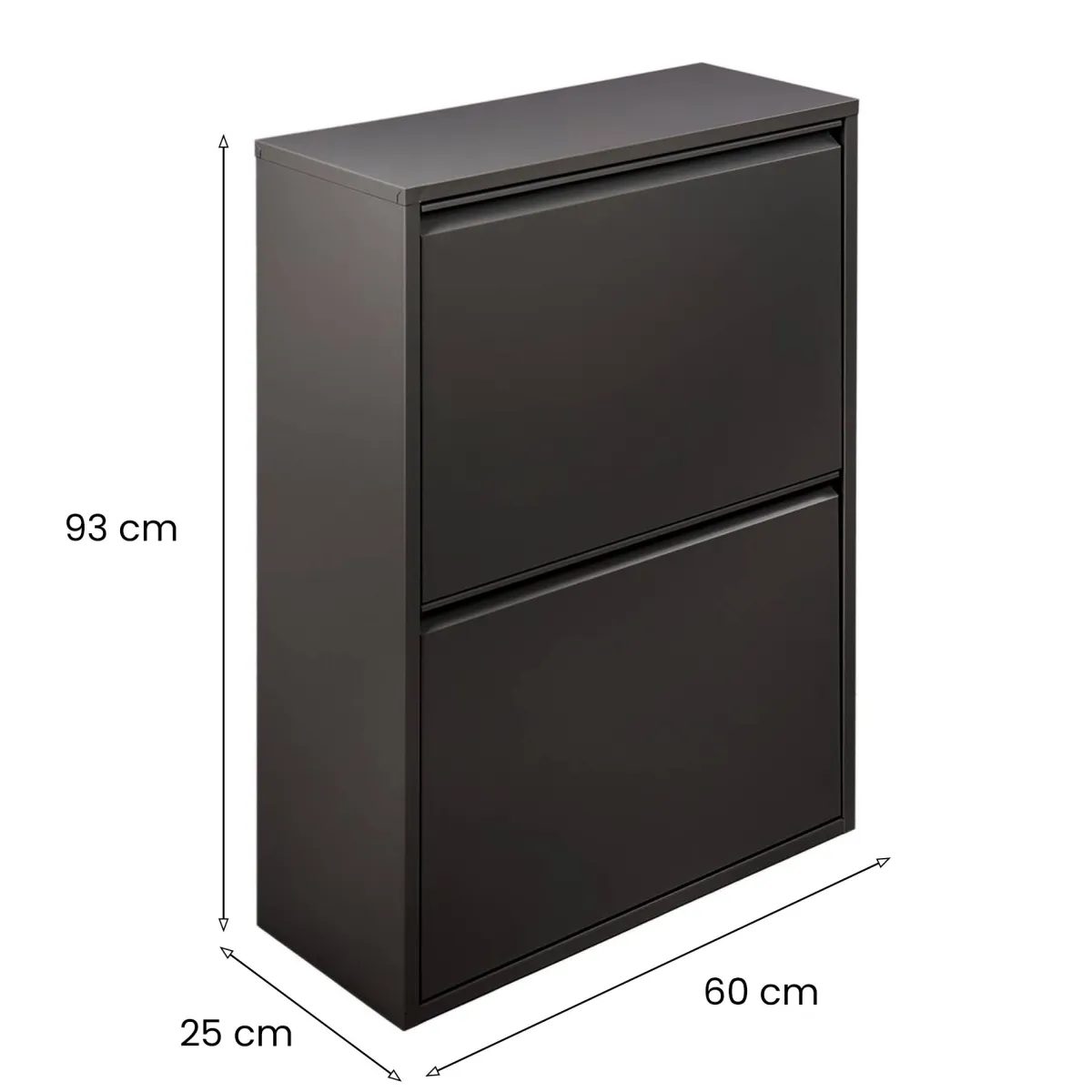 Pattumiere > Dmora Pattumiera Capacità 72 (18 per Secchio) Fissaggio a Muro Opzionale 60x25x93h cm, 4 Cestini - Anukhatun Nero