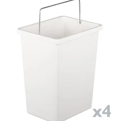 Pattumiere > Dmora Pattumiera Capacità 72 (18 per Secchio) Fissaggio a Muro Opzionale 60x25x93h cm, 4 Cestini - Anukhatun Nero