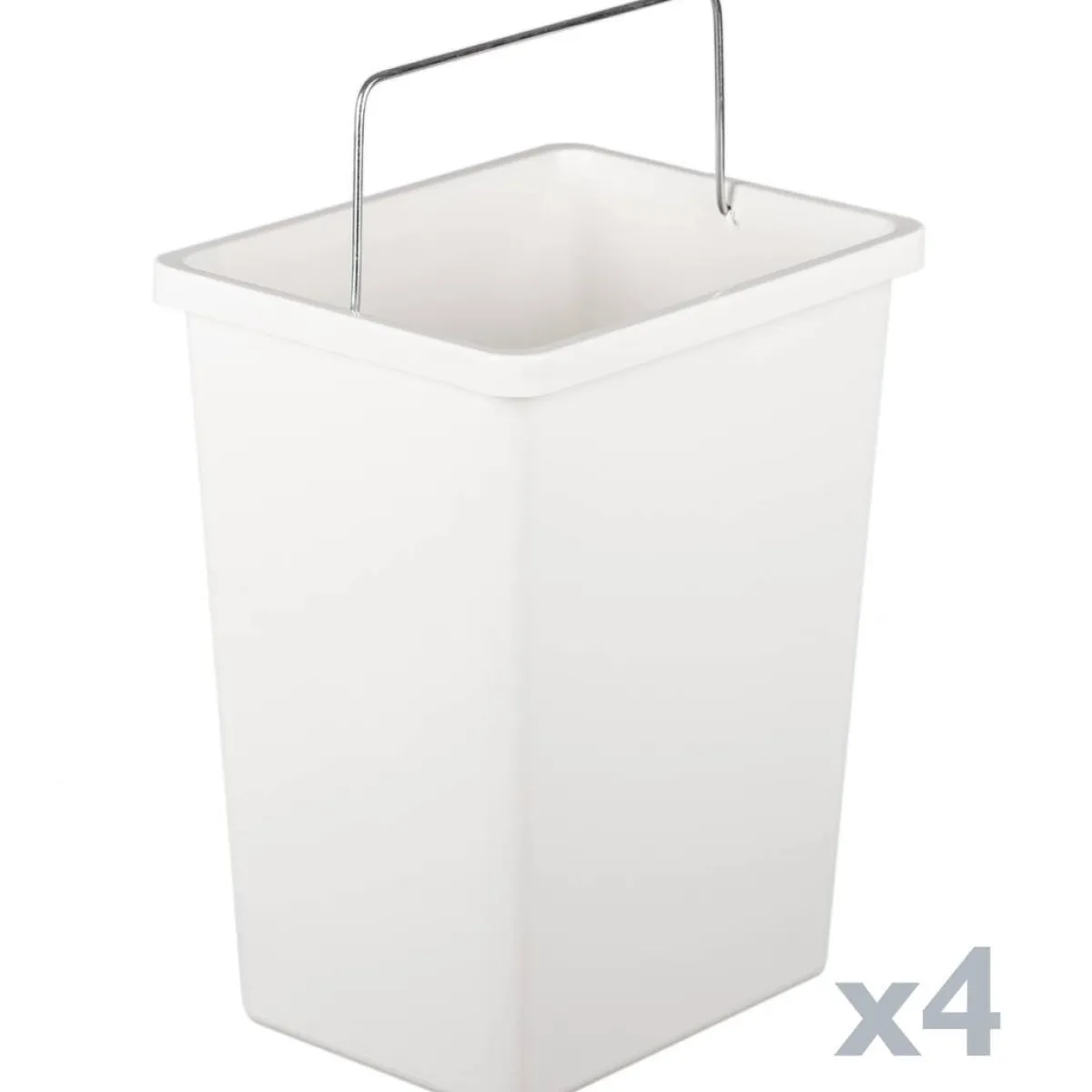 Pattumiere > Dmora Pattumiera Capacità 72 (18 per Secchio) Fissaggio a Muro Opzionale 60x25x93h cm, 4 Cestini - Anukhatun Nero