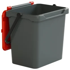 Cucina|Pattumiere > Dmora Pattumiera Capacità 37 lt un Cestino 40x31x39h cm, Made in Italy - Foscas Rosso
