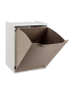 Pattumiera tortora e bianco 34x47h cm - Nakri