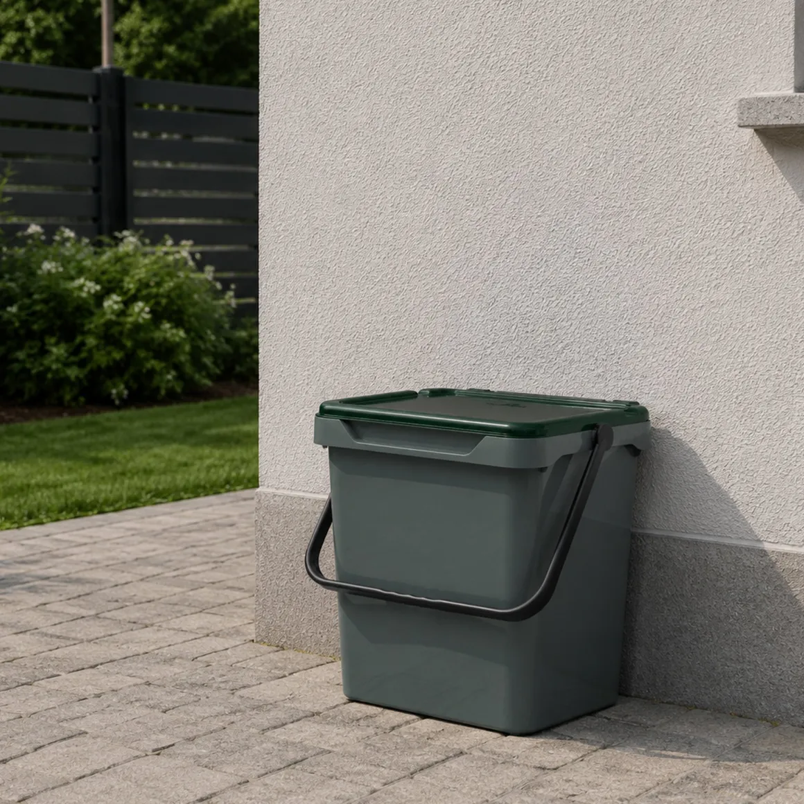 Pattumiera Verde Capacità 38 lt un Cestino 40x31x39h cm, Made in Italy - Foscas