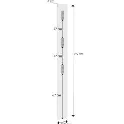 Attaccapanni|Ingresso > Dmora Pensile appendiabiti 64x79h cm 8 posti quercia - Astratto Marrone Quercia