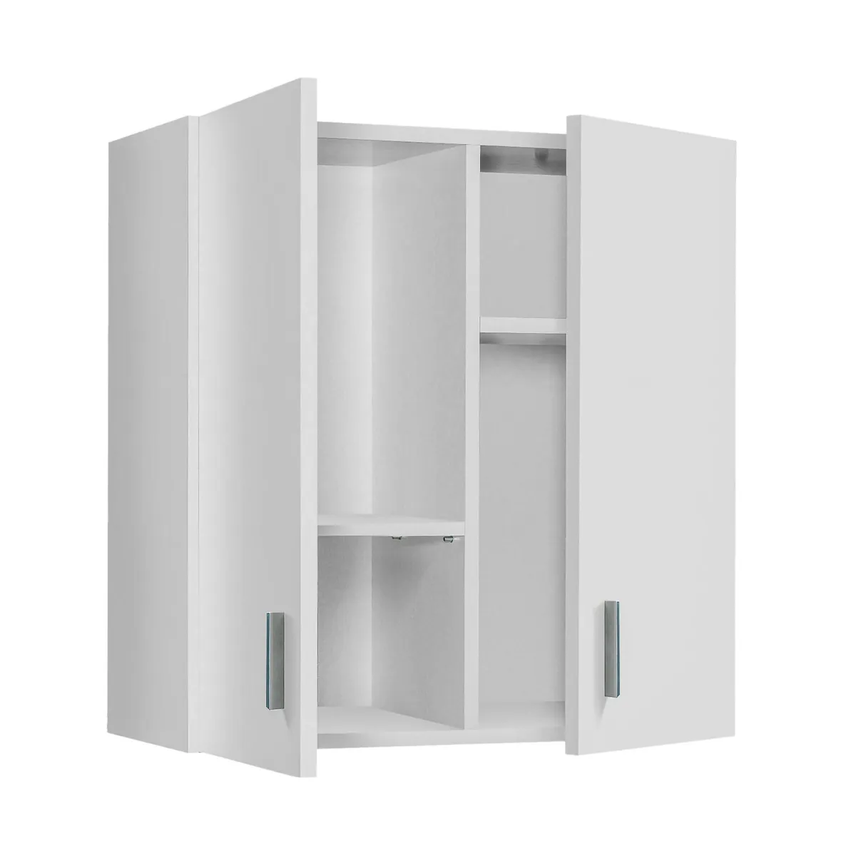Cucina|Mobili Pensili > Dmora Pensile bagno 2 ante 60x60h cm - Mors Bianco