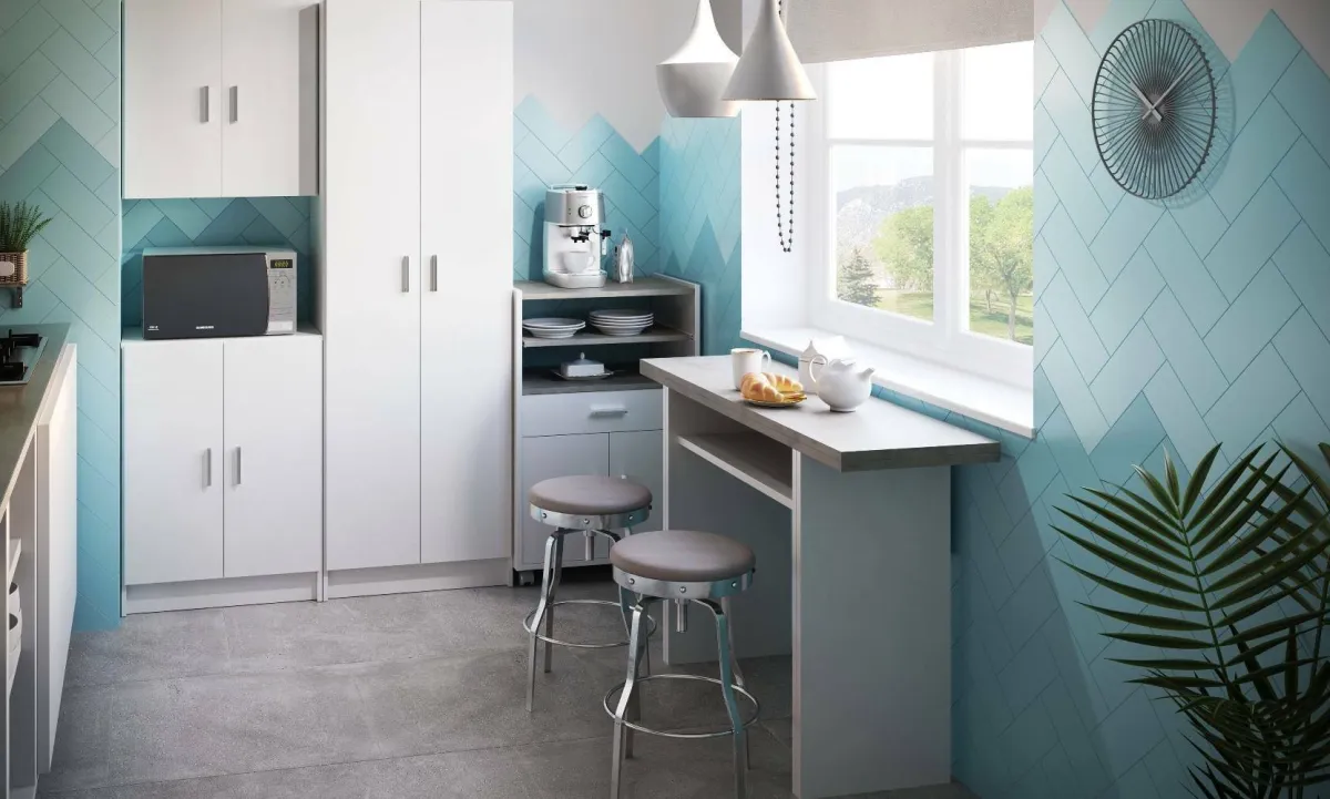 Cucina|Mobili Pensili > Dmora Pensile bagno 2 ante 60x60h cm - Mors Bianco