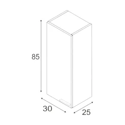 Pensile bagno modulabile 30x85h cm bianco lucido - Alcott